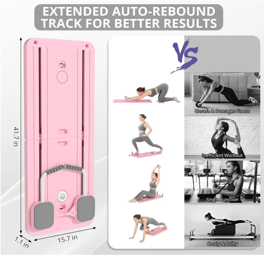 5-In-1 Pilates Sliding Board for Core Strength and Multi-Use Home Workouts