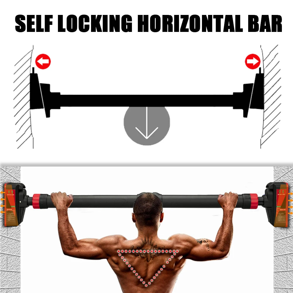Adjustable Doorway Pull-Up Bar – 69-92cm Width, 200KG Capacity for Home Gym Strength Training