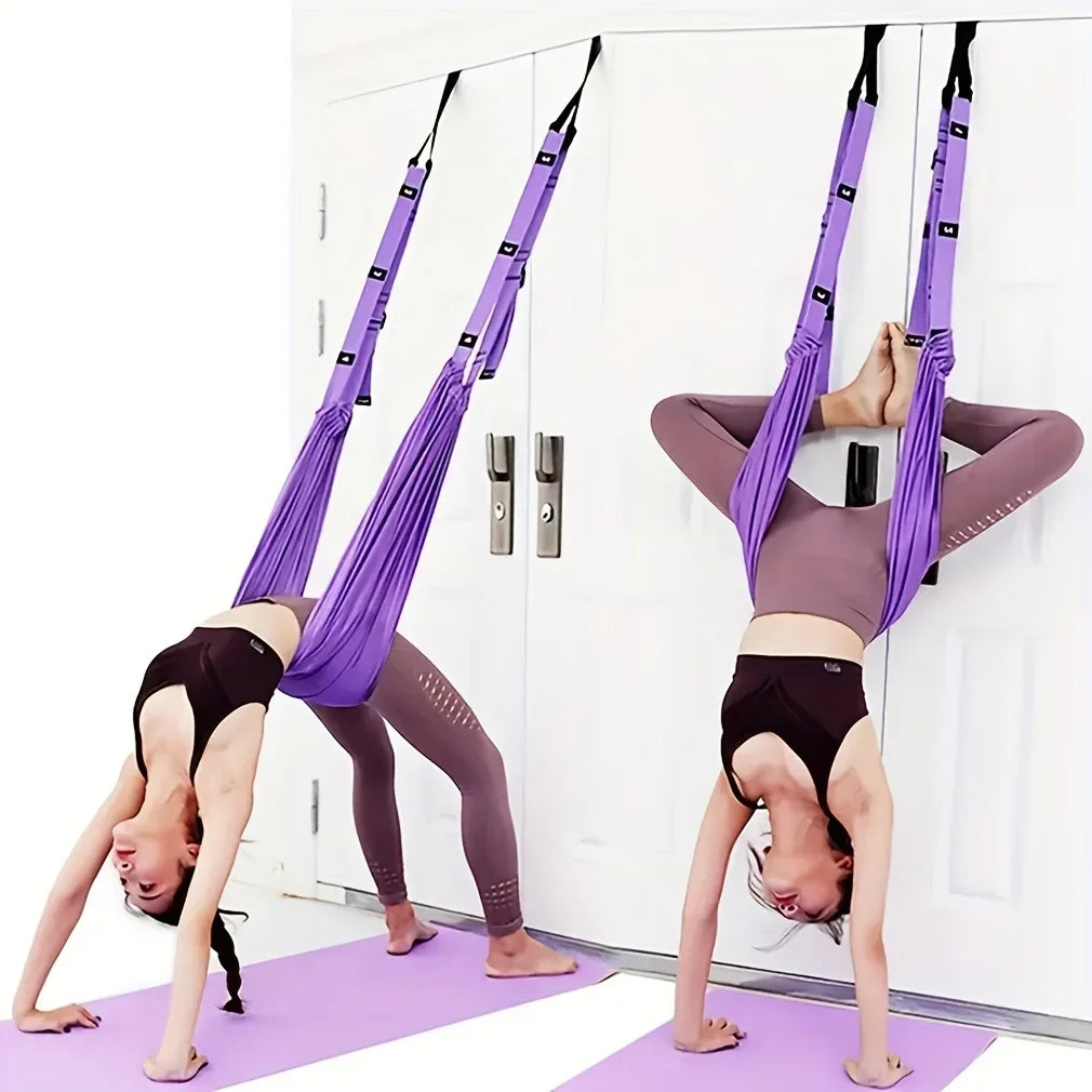 Yoga Stretching Strap with Door Anchor - Perfect for Muscle Relief and Flexibility Training