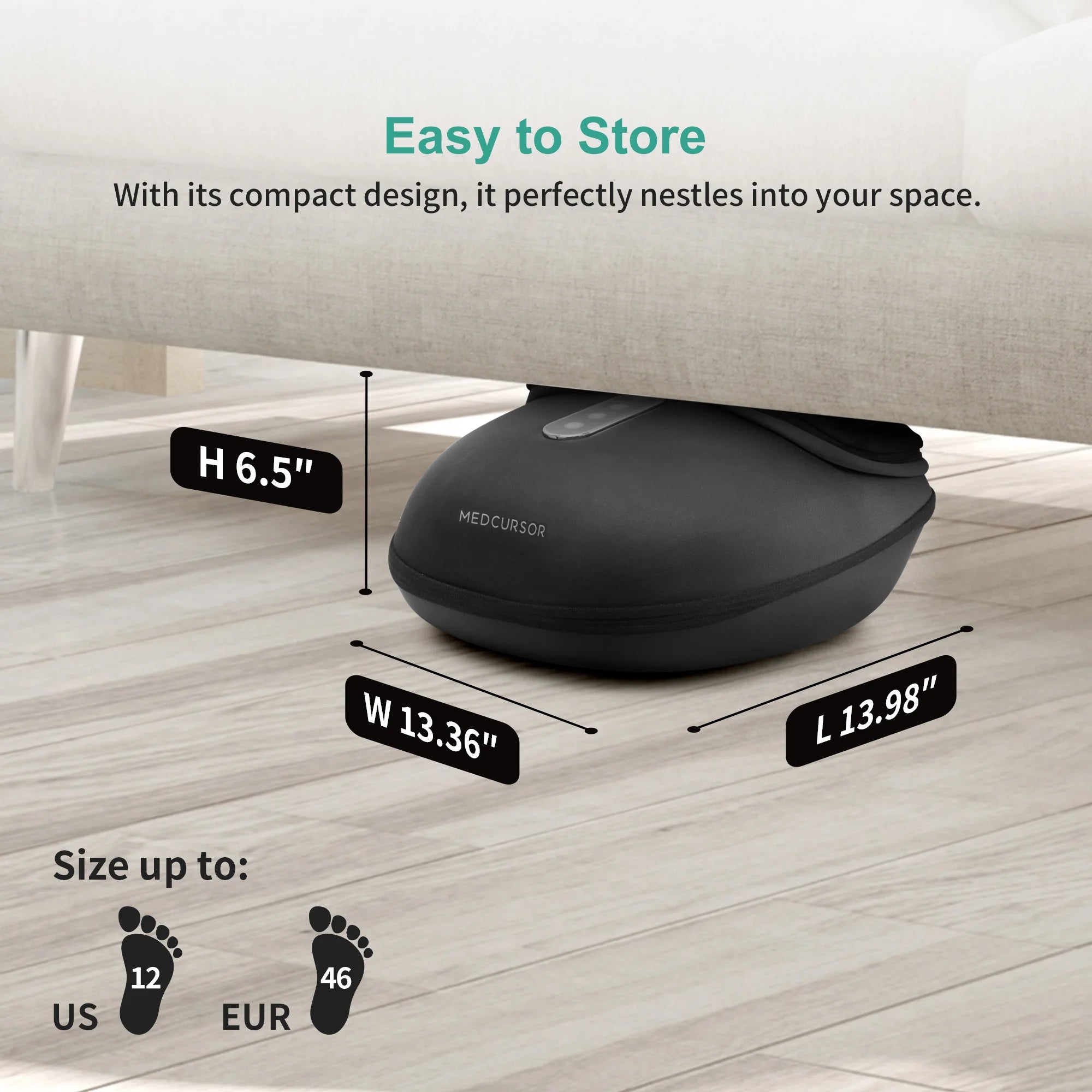 Medcursor MDFM400 Foot Massager with Reflexology Therapy for Enhanced Circulation & Relaxation