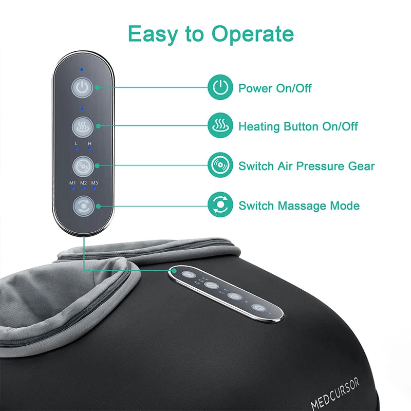 Medcursor MDFM400 Foot Massager with Reflexology Therapy for Enhanced Circulation & Relaxation
