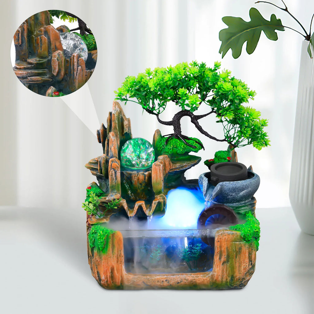 9.84In Tranquil Meditation Water Fountain, showcasing the gentle flow of water, an essential element of a peaceful meditation water feature.
