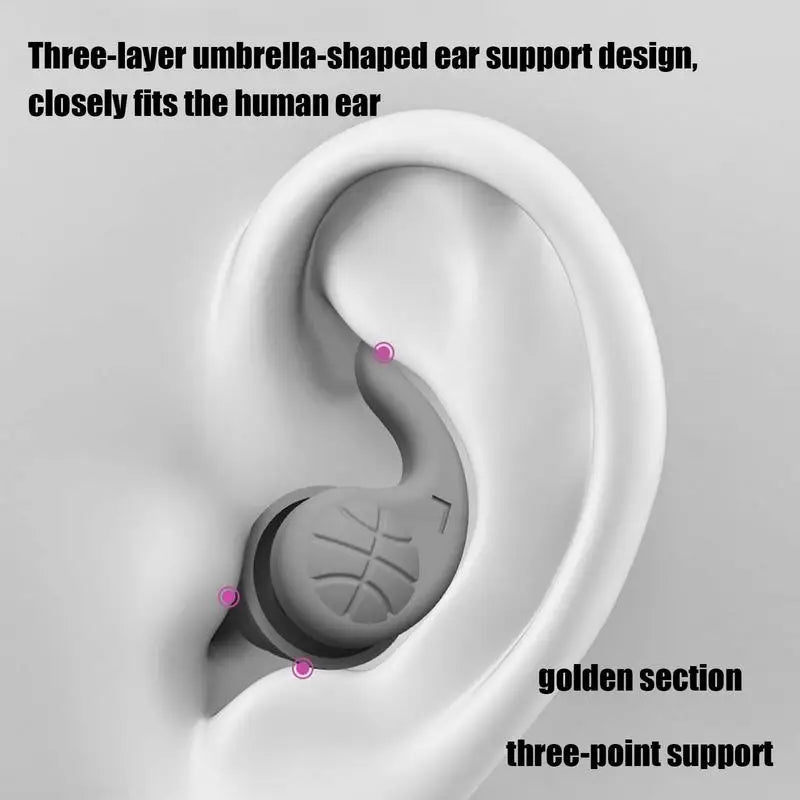 Cosmic HealingVibes Noise Cancelling Earplugs - Lightweight Silicone, Perfect for Travel, 3-Layer Design