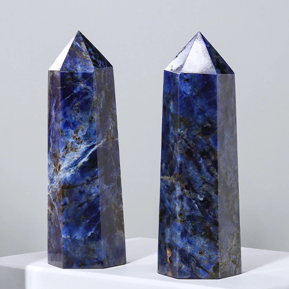 Natural Crystal Point Wand - Amethyst, Obsidian, and More - Healing Stone Obelisk