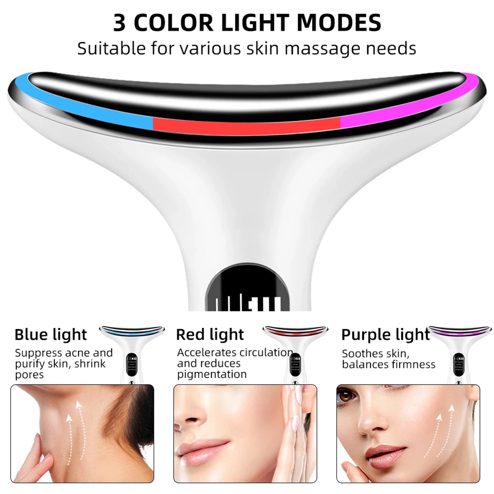 YOSOO 4-In-1 Handheld Face Massager with Rechargeable Design for Relaxation and Skin Care