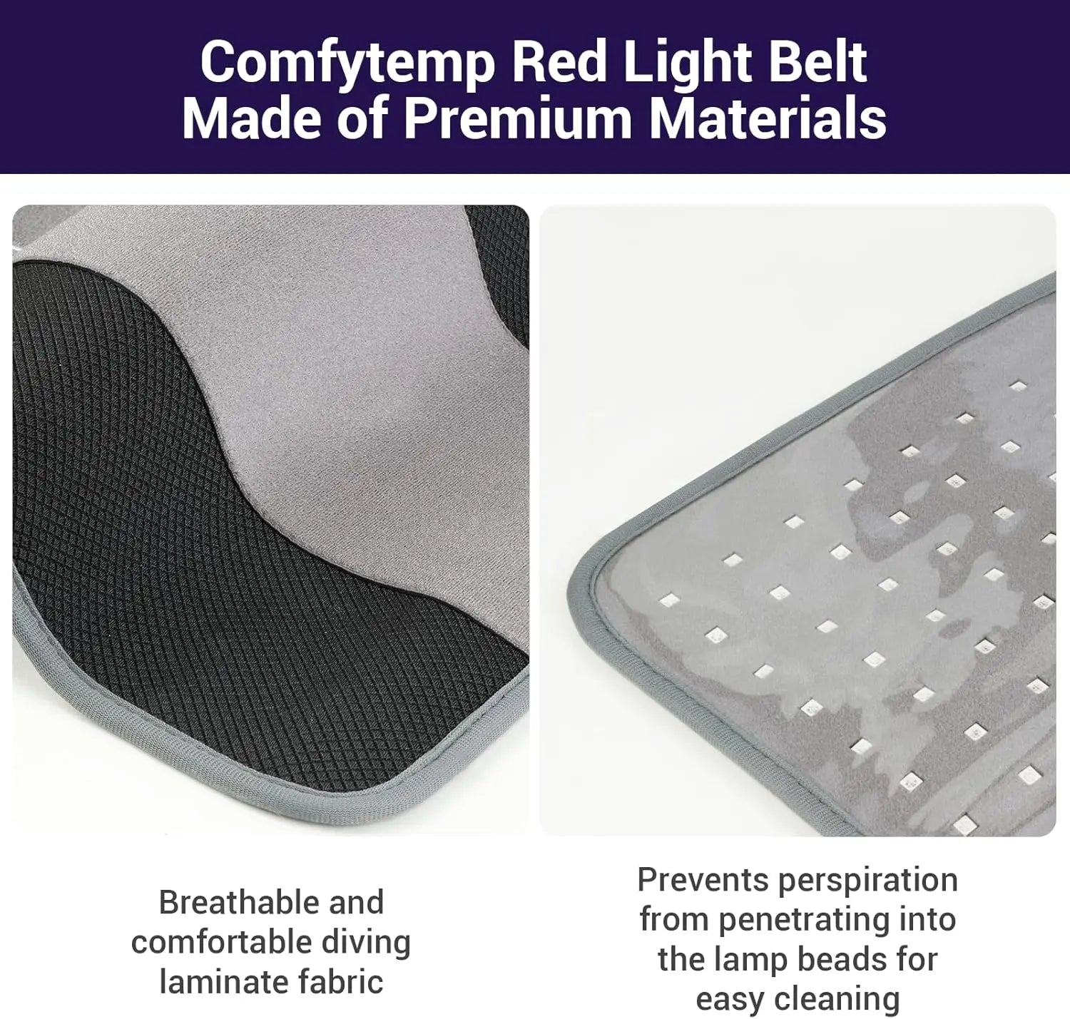 24"X12" Large Red Light Therapy Pad with Timer, 3 Power Levels & Hands-Free Strap