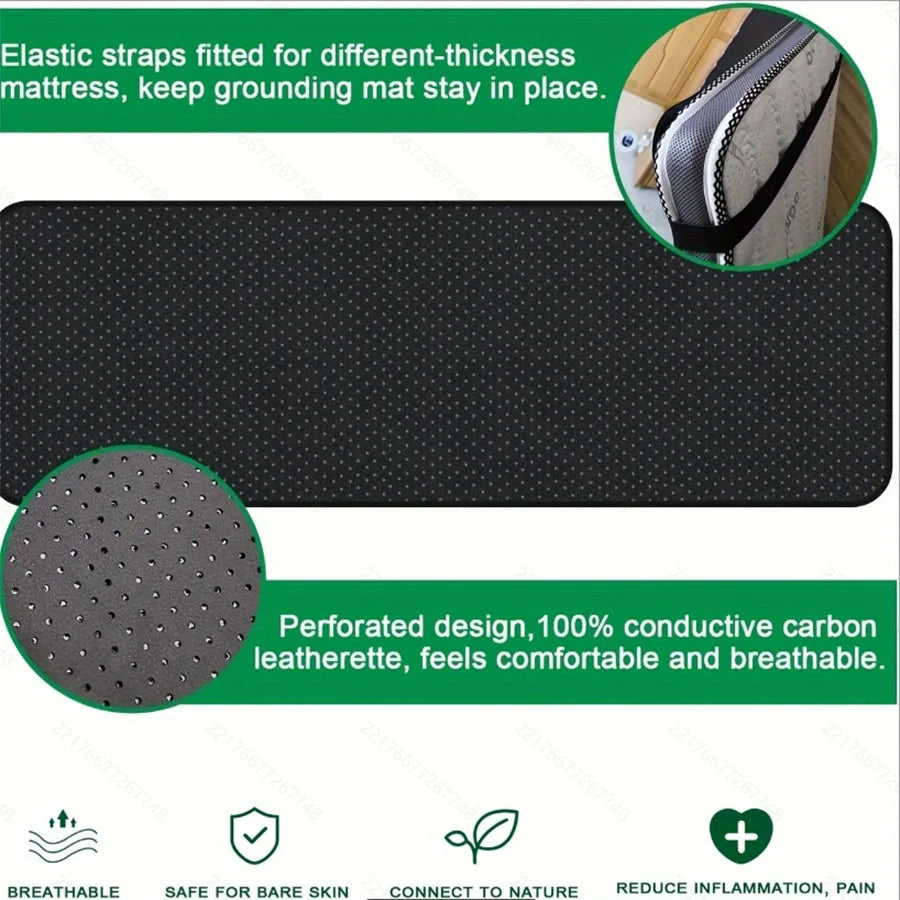 Grounding Mat for Bed - Portable Earthing Solution to Improve Sleep and Reduce Inflammation