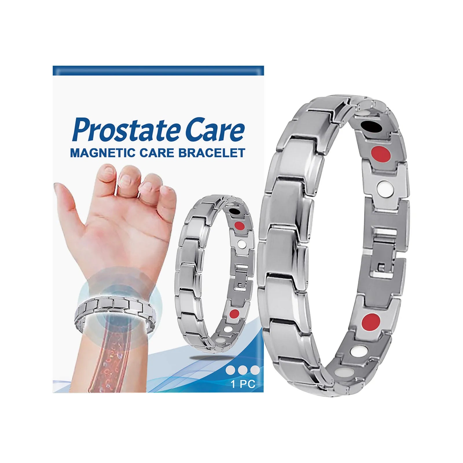 Prostate Care Bracelet for Men - Stylish Health Support & Energy Boosting Accessory