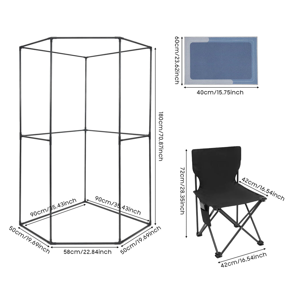 Portable Indoor Steam Sauna for Home Use - 1350W Steamer with Foldable Chair & Remote Control