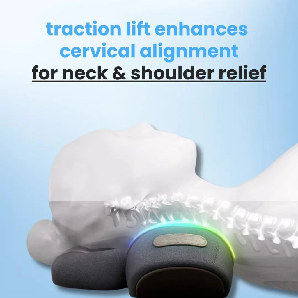 Soothe 3-in-1 Neck Massager & Cervical Pillow - Heat, Vibration & Traction Therapy for Pain Relief