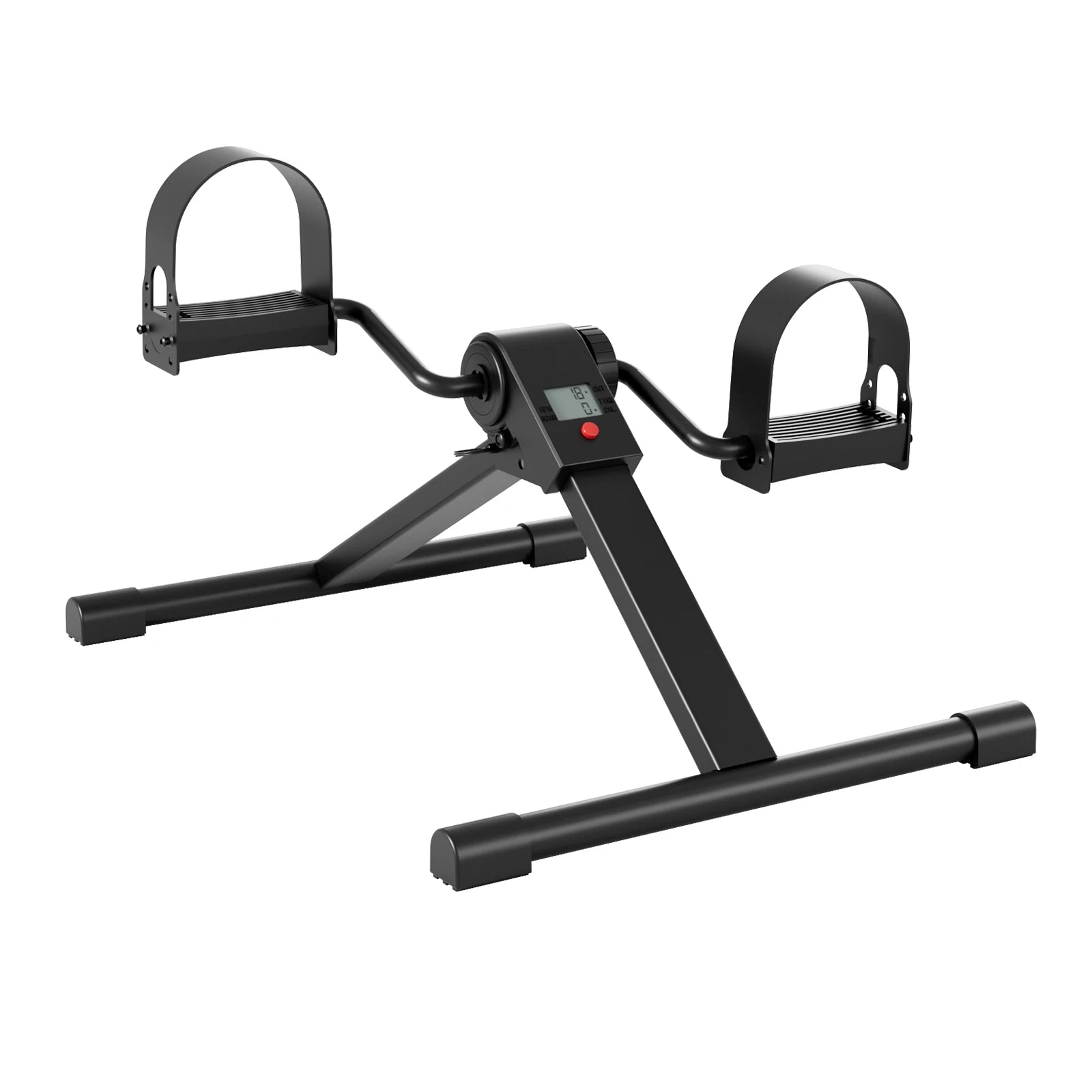 Foldable Under Desk Mini Exercise Bike with Bluetooth and Electronic Display for Home Workouts