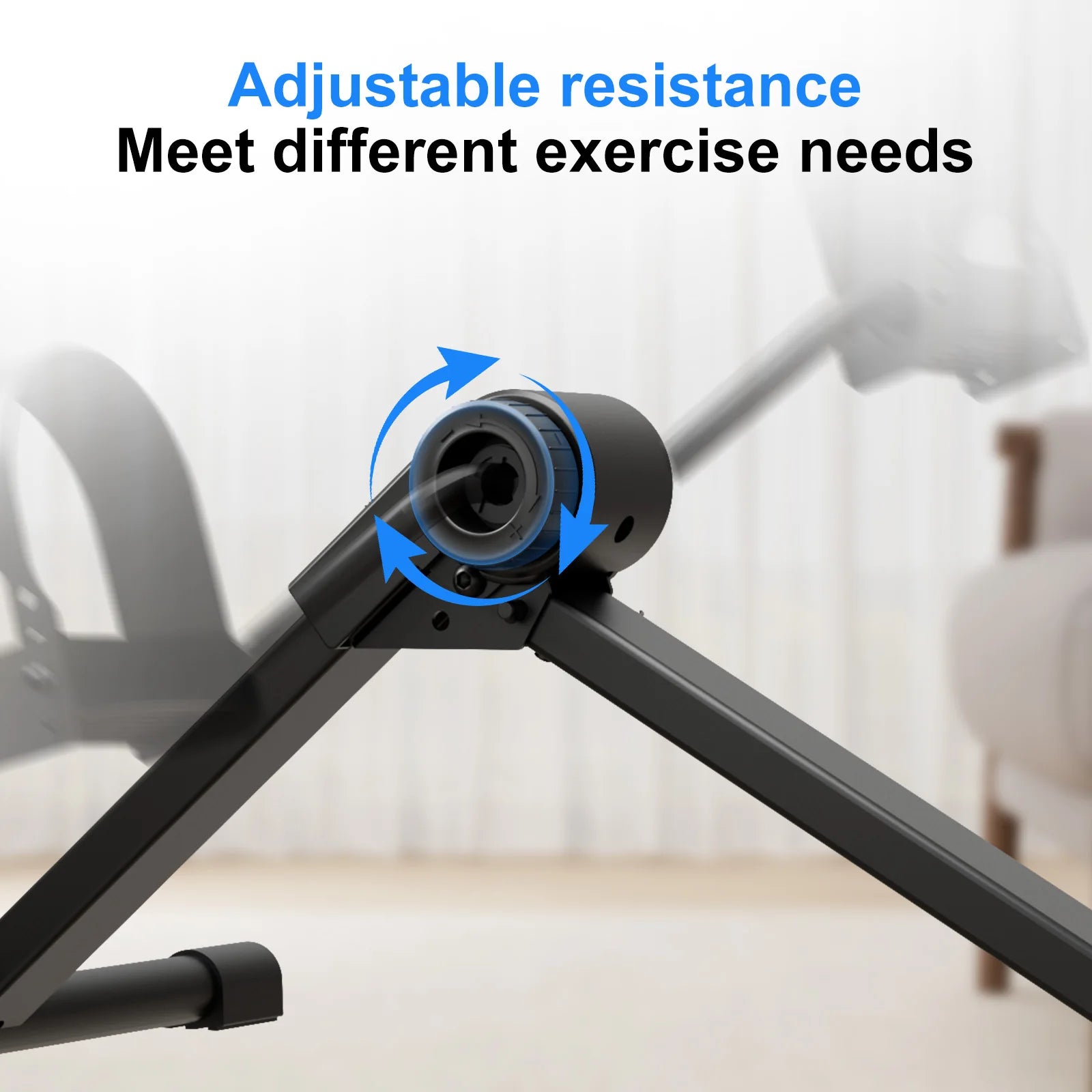 Foldable Under Desk Mini Exercise Bike with Bluetooth and Electronic Display for Home Workouts