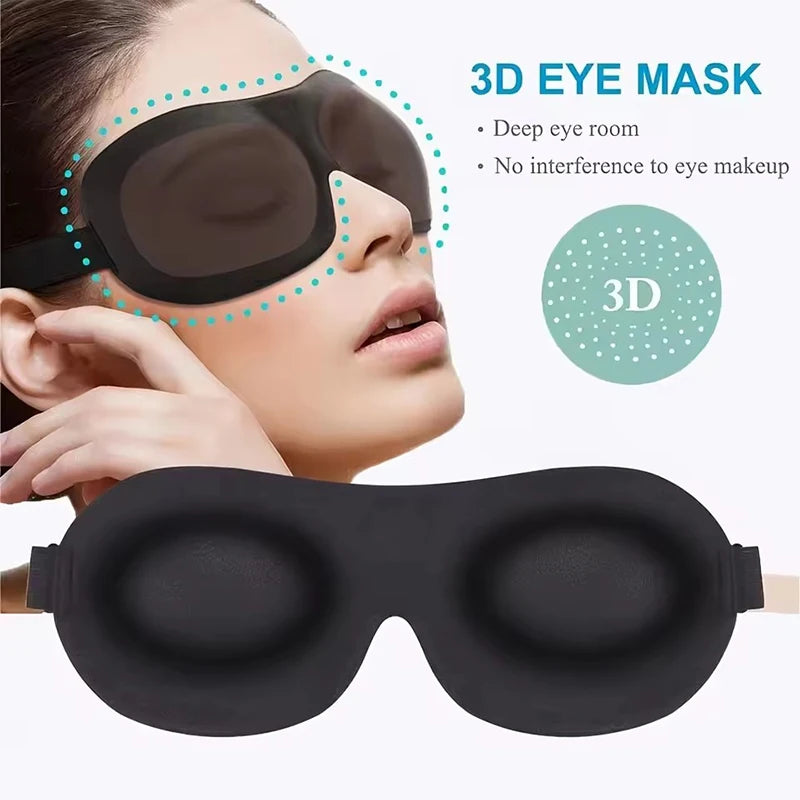 Comfortable 3D Eye Mask - Adjustable Light-Blocking Sleep Mask for Travel and Home Use