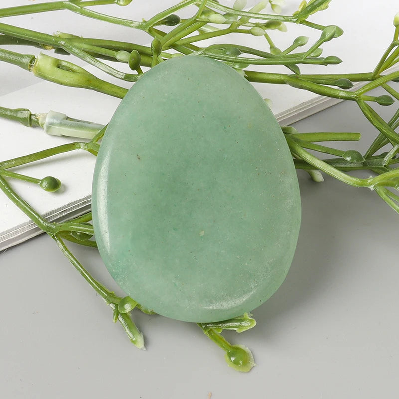 Jade Chakra Palm Stone - Natural Crystal Quartz for Healing, 4.5x3.5cm, Unique Gemstone
