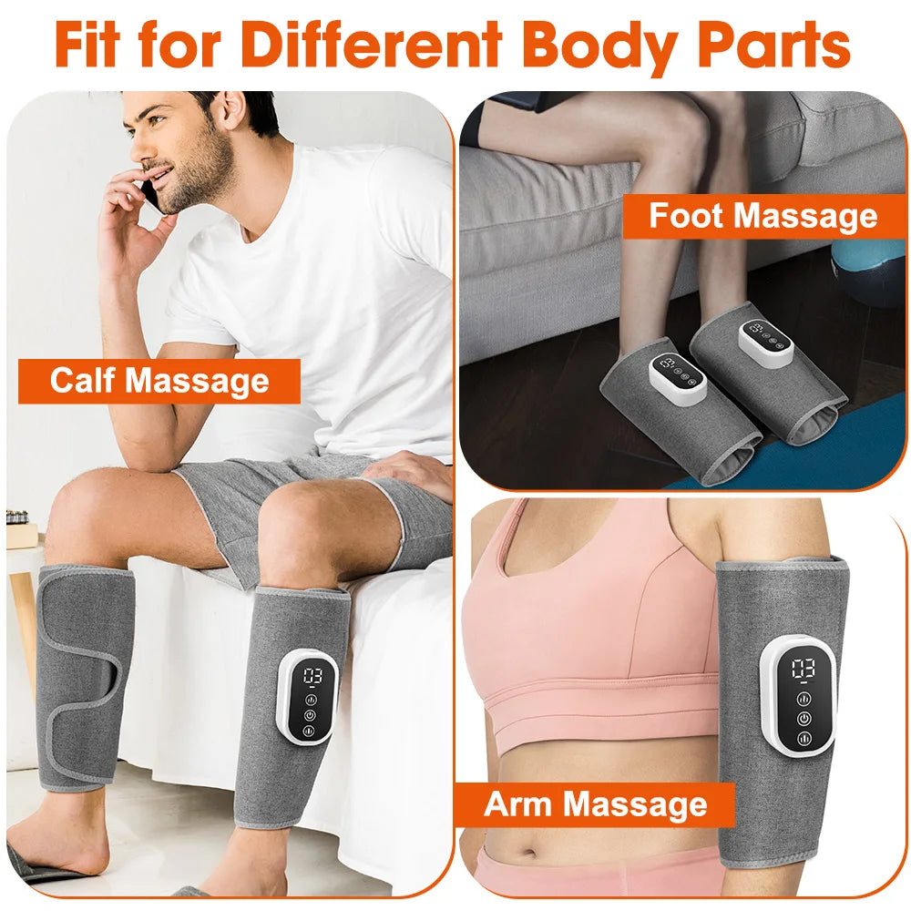PASTSKY Heated Calf Massage Device - 3 Modes, 3 Intensities, Auto Shutoff & 2000mAh Battery