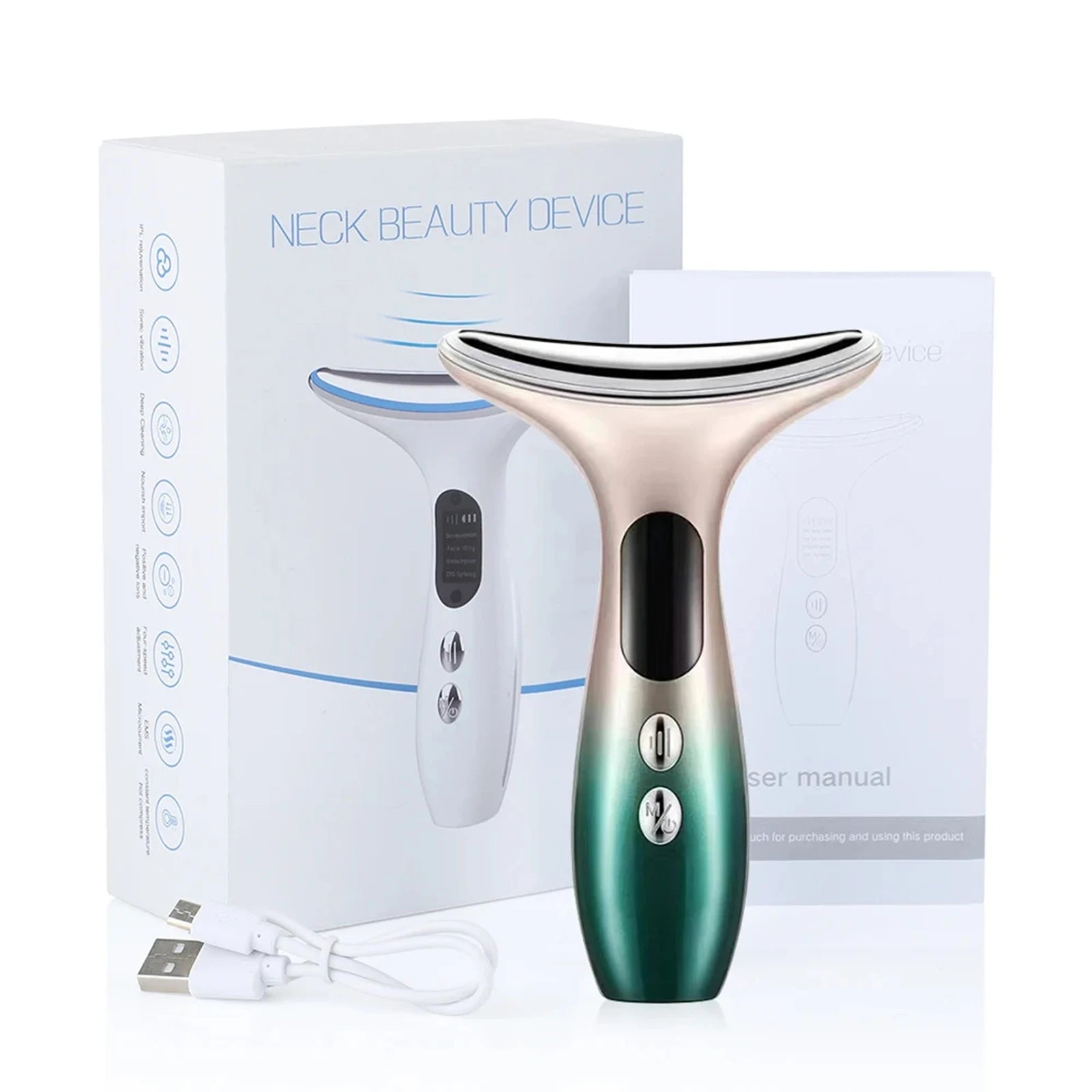 YOSOO 4-In-1 Handheld Face Massager with Rechargeable Design for Relaxation and Skin Care