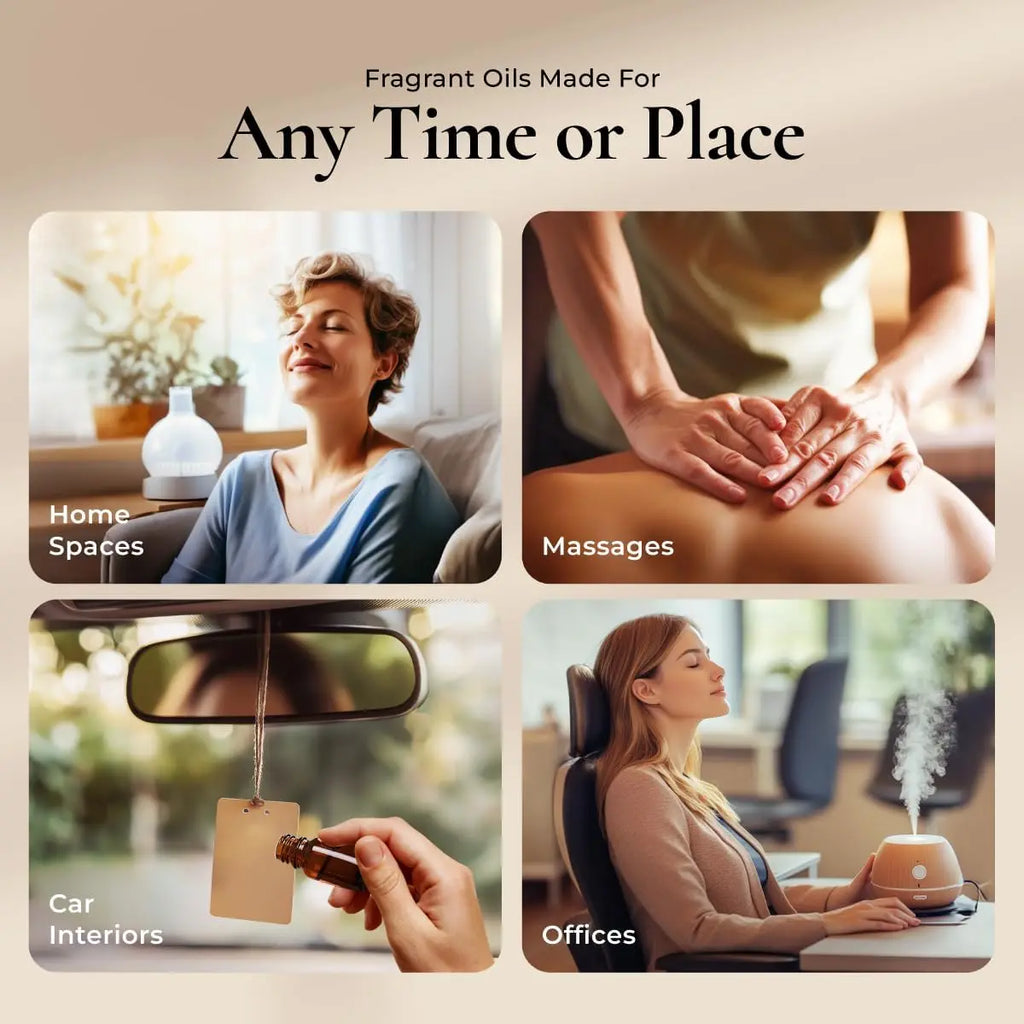 20-Piece Essential Oil Set - Lavender, Eucalyptus, Sweet Orange & Lemon for Aromatherapy & Massage