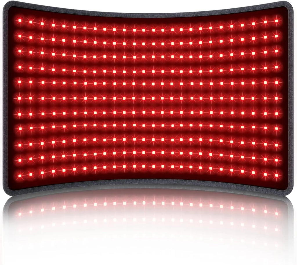 24"X12" Large Red Light Therapy Pad with Timer, 3 Power Levels & Hands-Free Strap