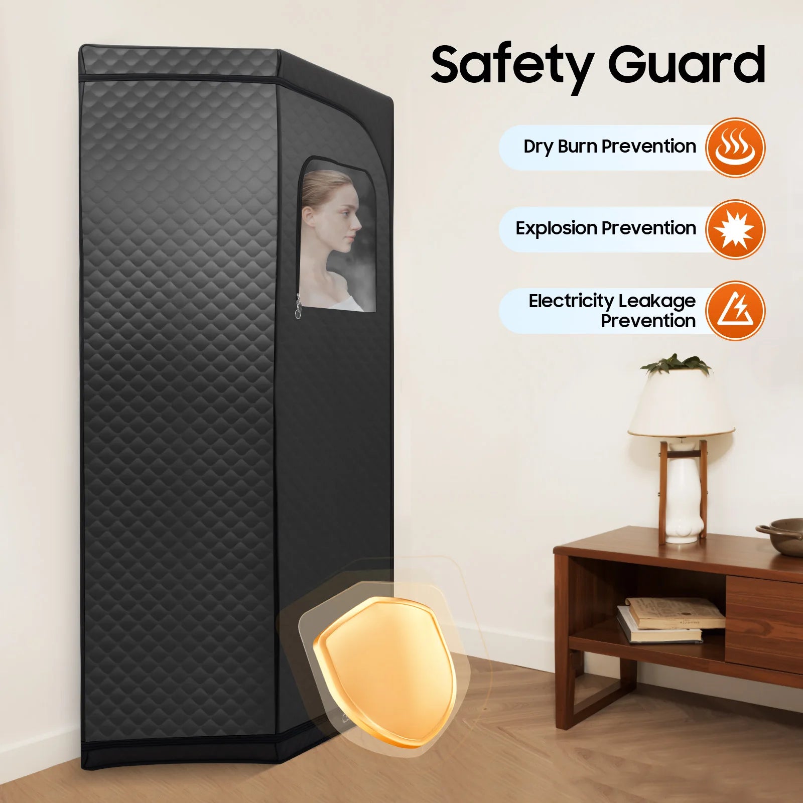 Portable Indoor Steam Sauna for Home Use - 1350W Steamer with Foldable Chair & Remote Control