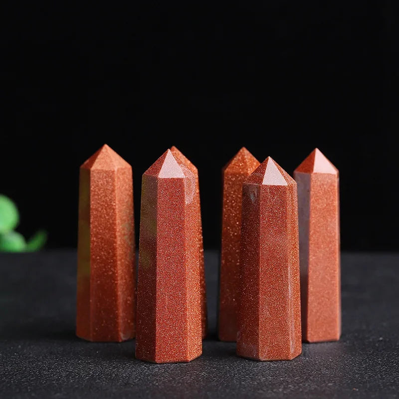 Natural Crystal Point Wand - Amethyst, Obsidian, and More - Healing Stone Obelisk