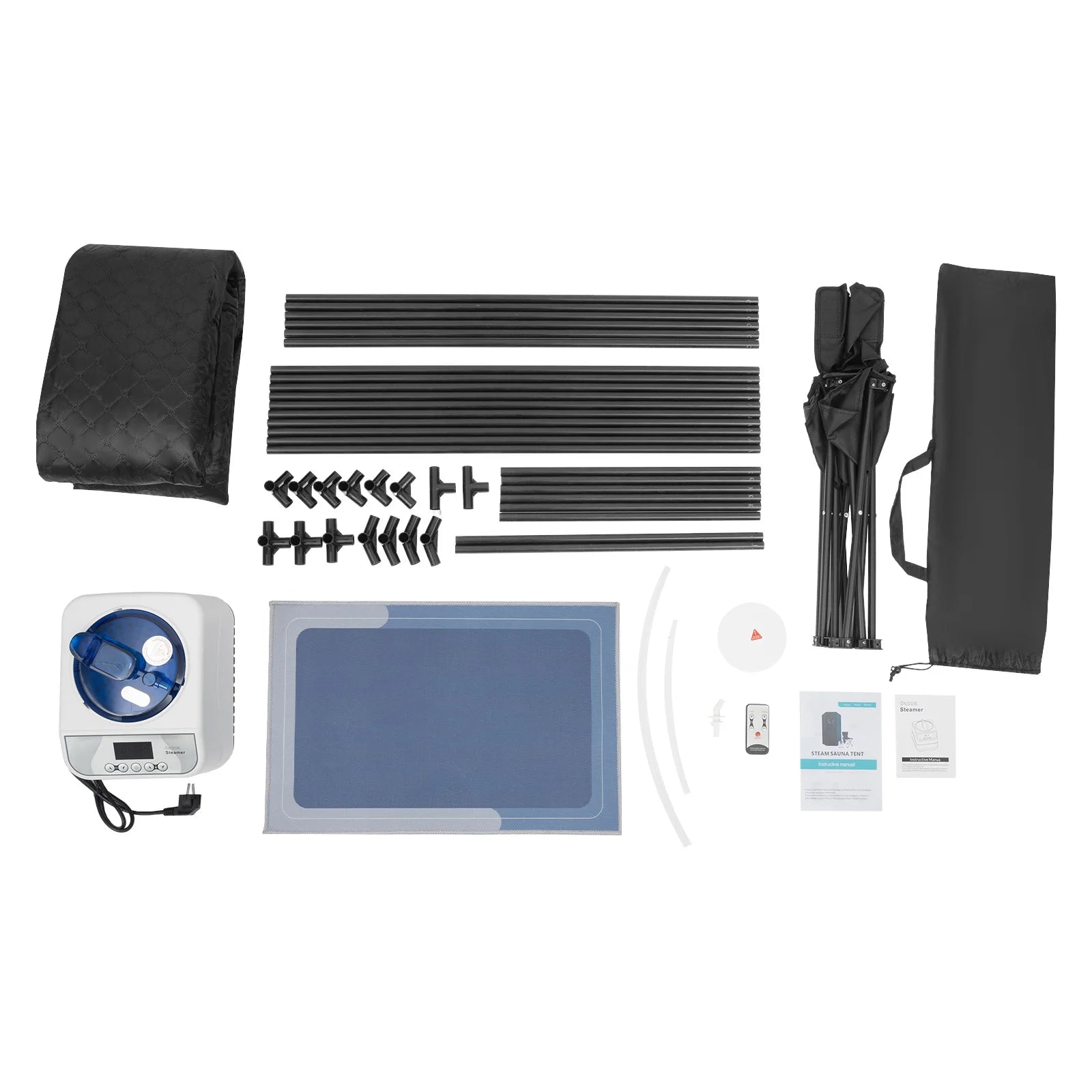Portable Indoor Steam Sauna for Home Use - 1350W Steamer with Foldable Chair & Remote Control