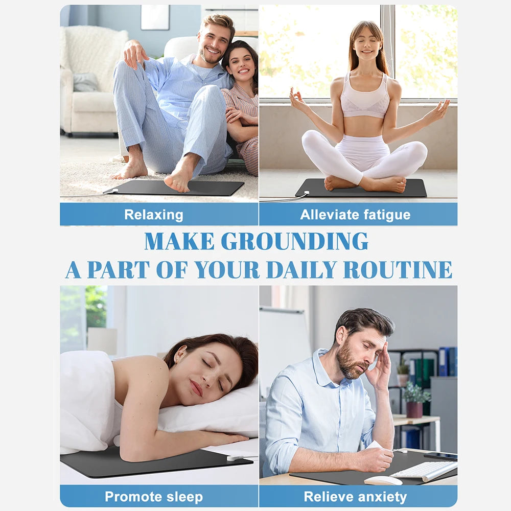 40x60cm Grounding Mat for Earth Connected Therapy - Relieve Pain, Inflammation & Improve Mood