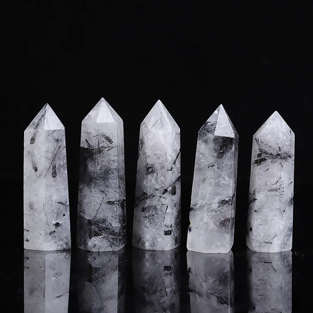Natural Crystal Point Wand - Amethyst, Obsidian, and More - Healing Stone Obelisk