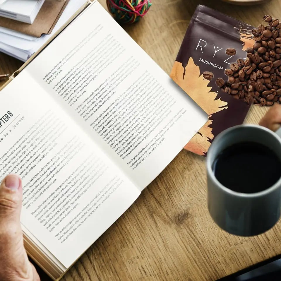 Organic Mushroom Coffee Blend with Lion's Mane, Reishi & Cordyceps for Memory & Energy Boost