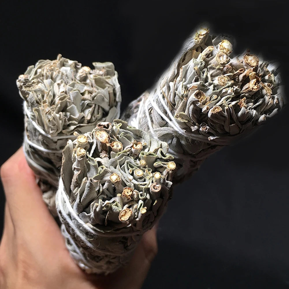Natural White Sage Smudge Sticks for Home Purification and Energy Cleansing - 9cm Bundle