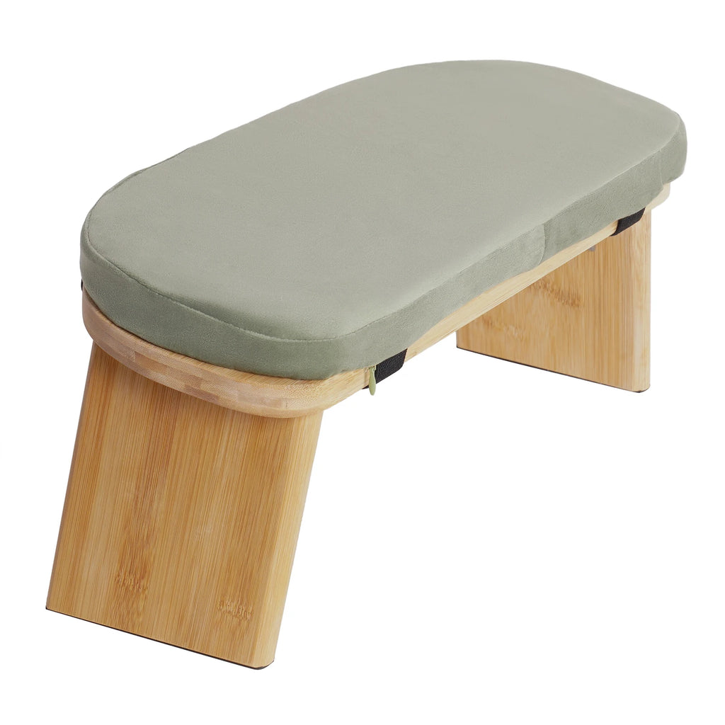 Foldable Ergonomic Modern Meditation Bench with Carrying Bag - Bamboo Yoga & Prayer Stool