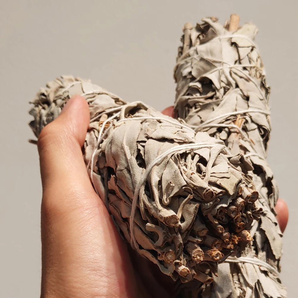 Natural White Sage Smudge Sticks for Home Purification and Energy Cleansing - 9cm Bundle