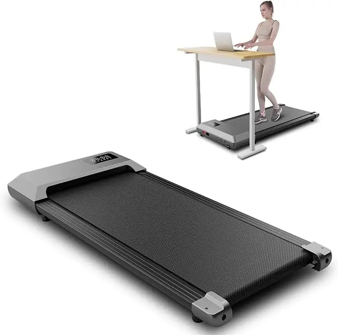 Compact 2.5 HP Under Desk Treadmill for Home & Office - 300lbs Capacity, Smart Connectivity