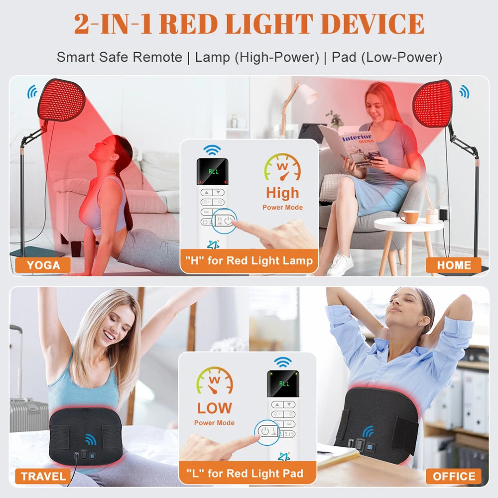 Red Light Therapy Device for Skin Care, Pain Relief & Anti-Inflammatory, 432 LEDs