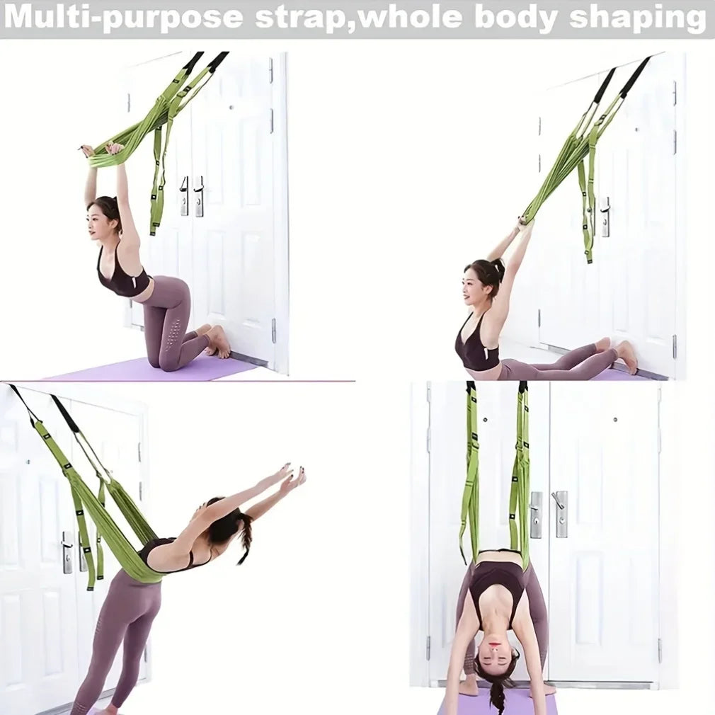 Yoga Stretching Strap with Door Anchor - Perfect for Muscle Relief and Flexibility Training