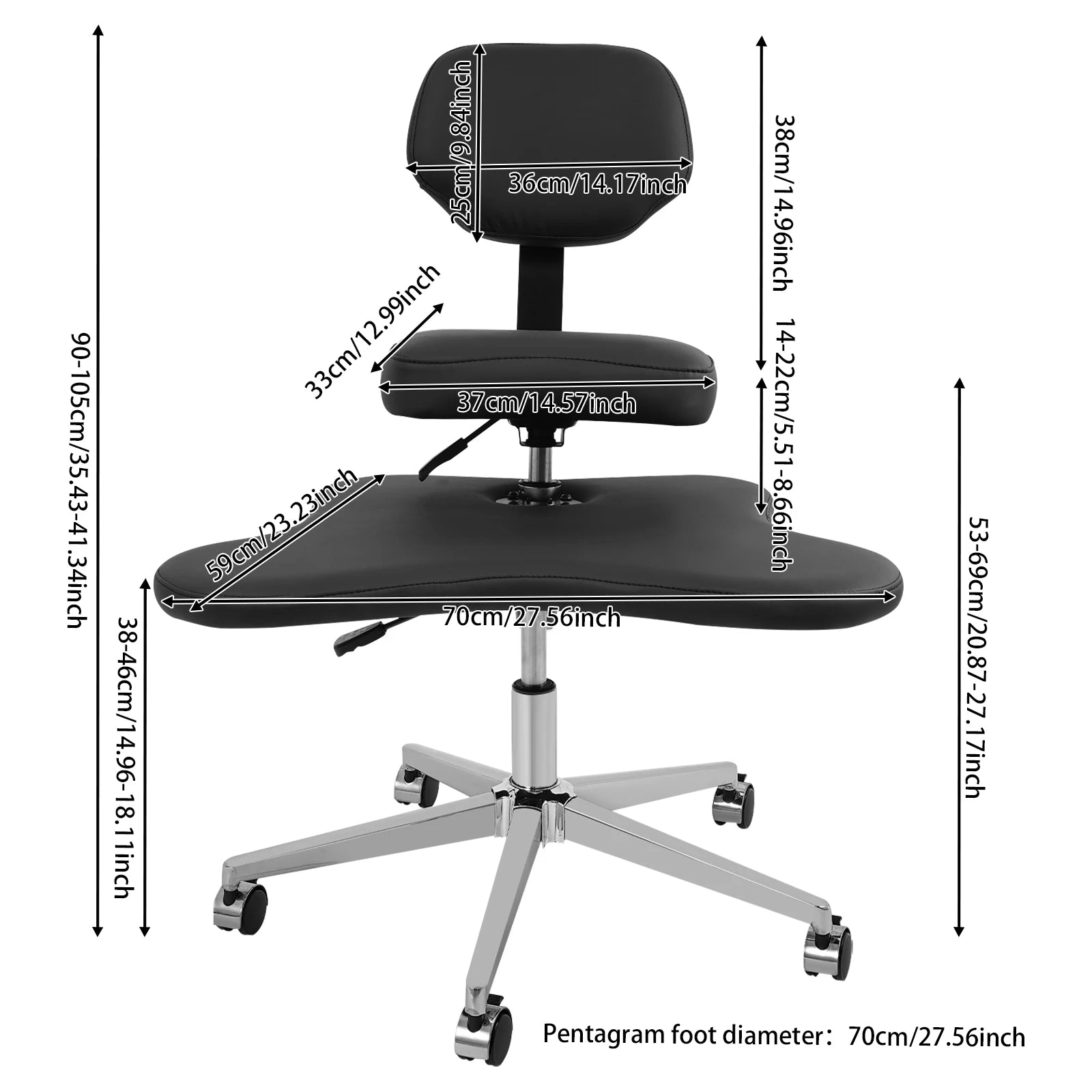 Cross-Legged Meditation Chair with Backrest - Improve Posture for Yoga & Office Use