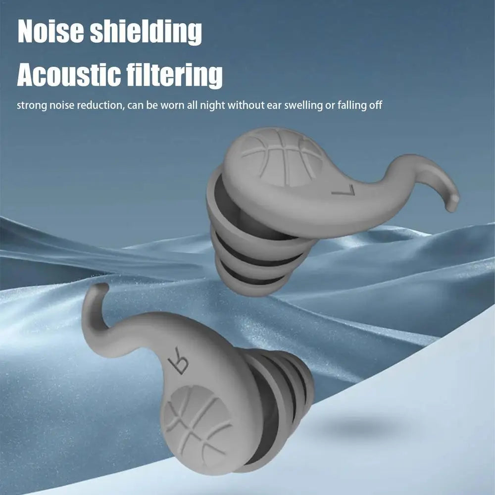 Cosmic HealingVibes Noise Cancelling Earplugs - Lightweight Silicone, Perfect for Travel, 3-Layer Design