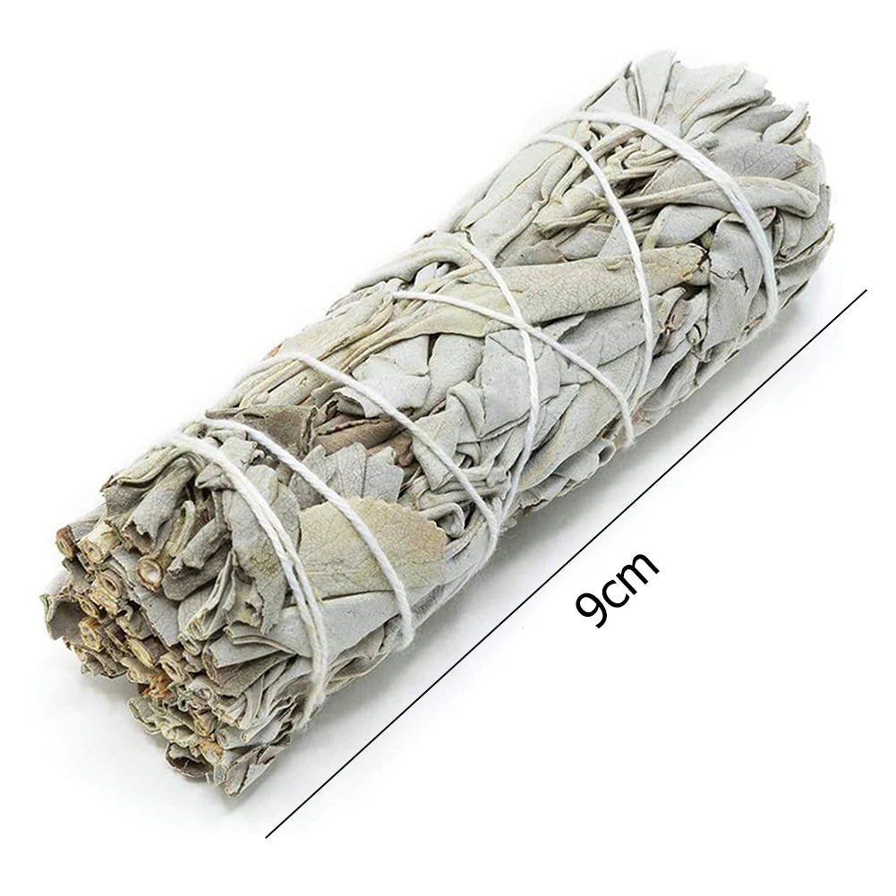 Natural White Sage Smudge Sticks for Home Purification and Energy Cleansing - 9cm Bundle