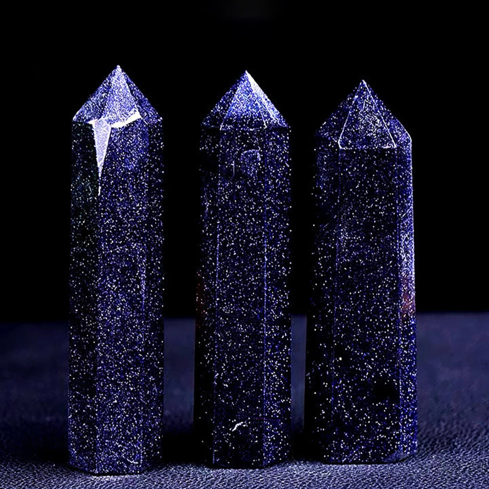 Natural Crystal Point Wand - Amethyst, Obsidian, and More - Healing Stone Obelisk