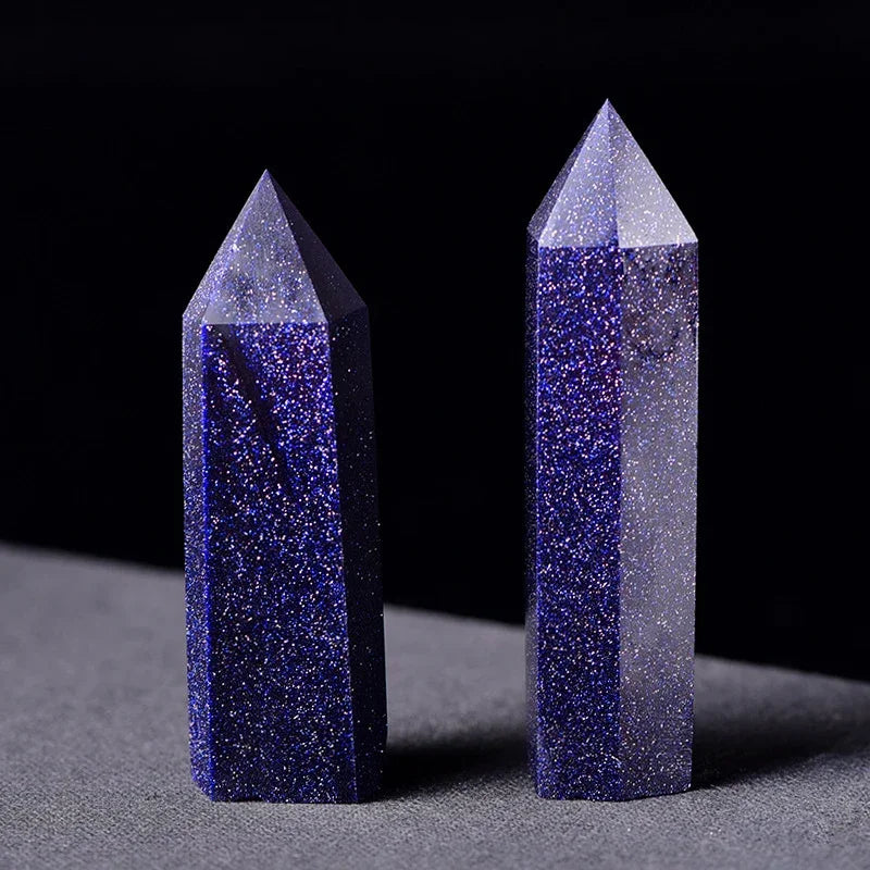 Natural Crystal Point Wand - Amethyst, Obsidian, and More - Healing Stone Obelisk