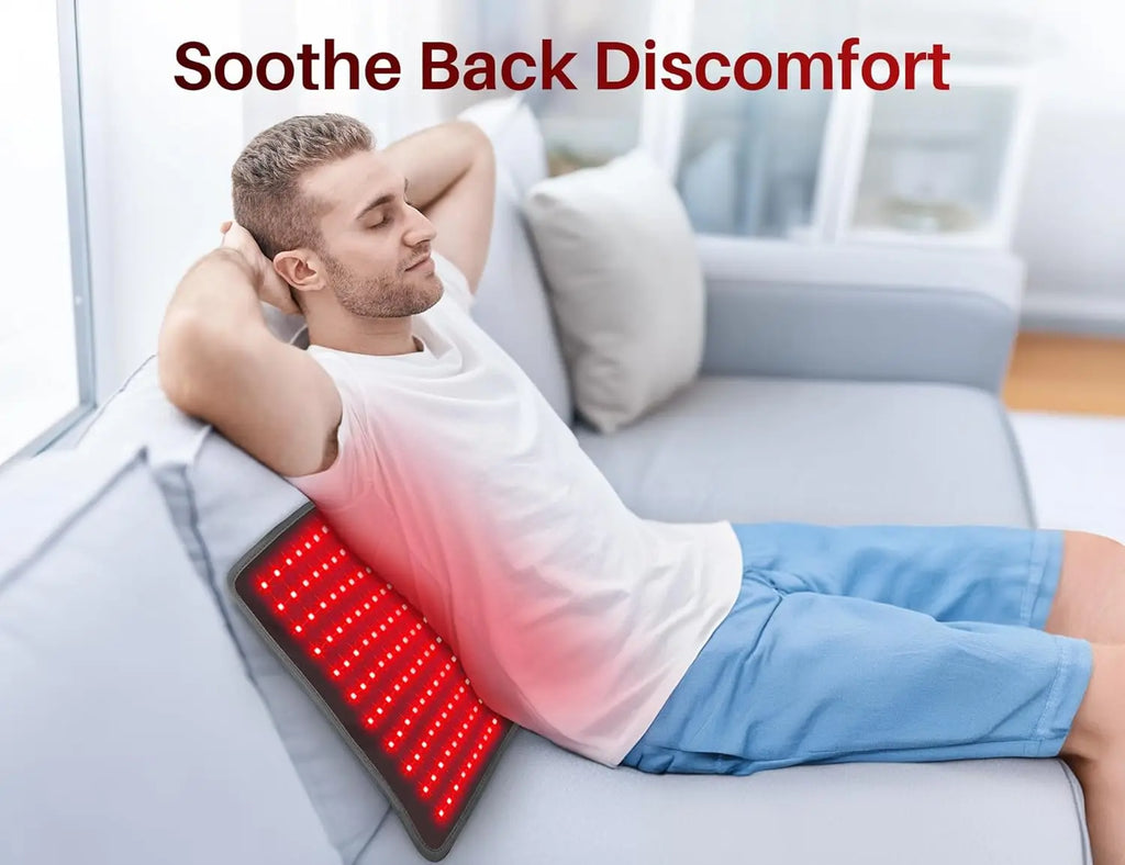 24"X12" Large Red Light Therapy Pad with Timer, 3 Power Levels & Hands-Free Strap