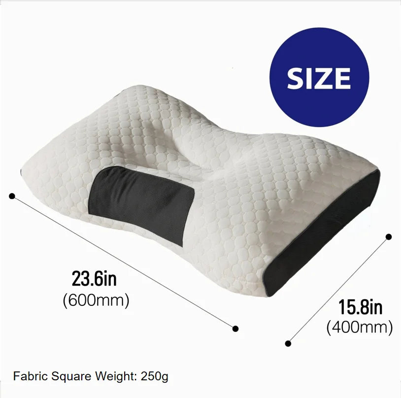 2-Pack Ergonomic Neck Pillows - Breathable, Washable Comfort for Pain-Free Sleep