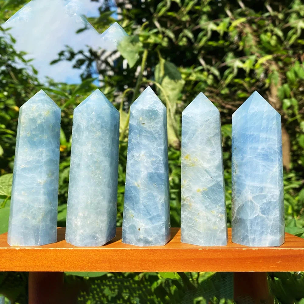 Natural Crystal Point Wand - Amethyst, Obsidian, and More - Healing Stone Obelisk