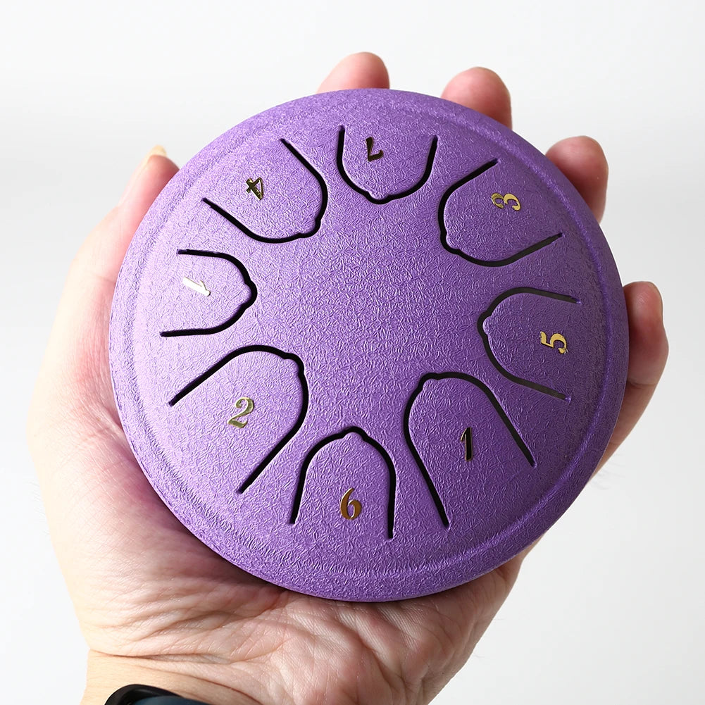 Handpan Drum - Ethereal Titanium Steel Tongue Drum for Meditation & Music Education