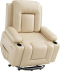 Power Lift Recliner Chair with 8-Point Massage, Heat Function, and Faux Leather Design