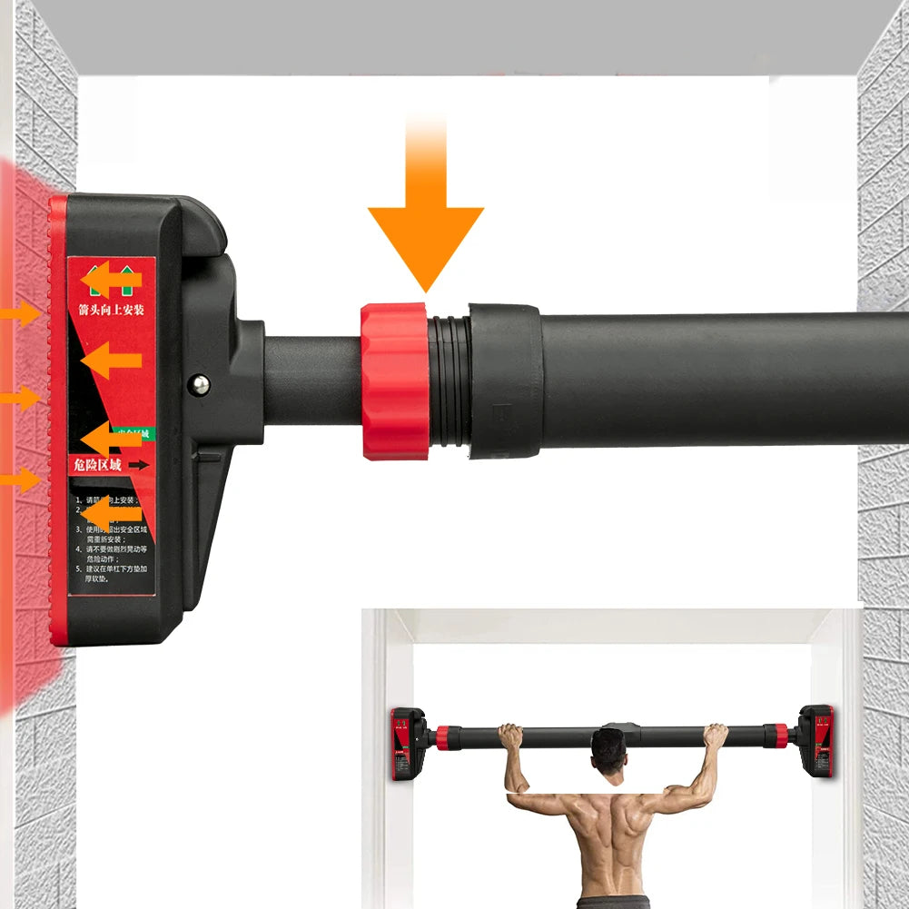 Adjustable Doorway Pull-Up Bar – 69-92cm Width, 200KG Capacity for Home Gym Strength Training