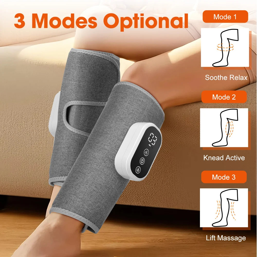 PASTSKY Heated Calf Massage Device - 3 Modes, 3 Intensities, Auto Shutoff & 2000mAh Battery