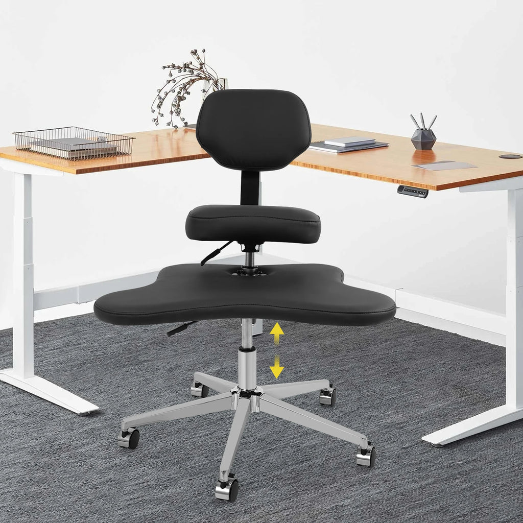 Cross-Legged Meditation Chair with Backrest - Improve Posture for Yoga & Office Use