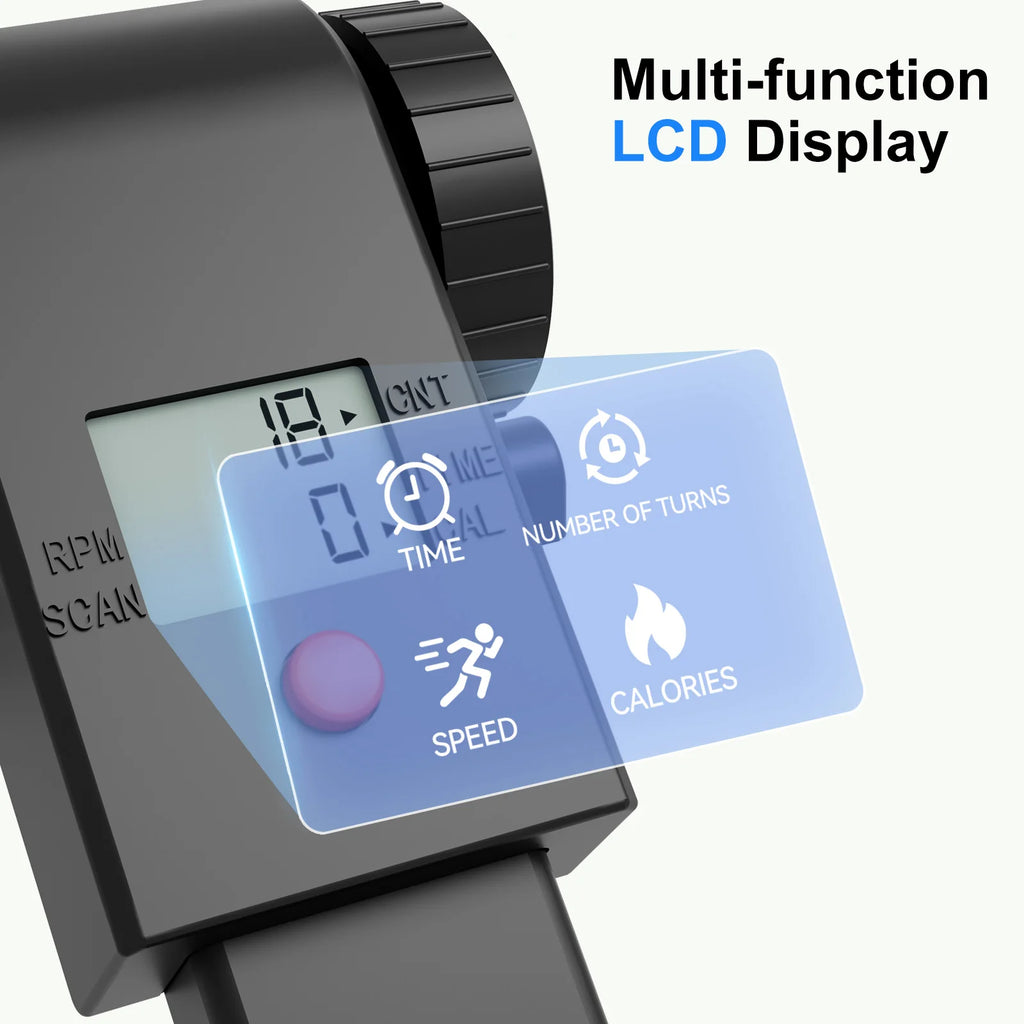 Foldable Under Desk Mini Exercise Bike with Bluetooth and Electronic Display for Home Workouts