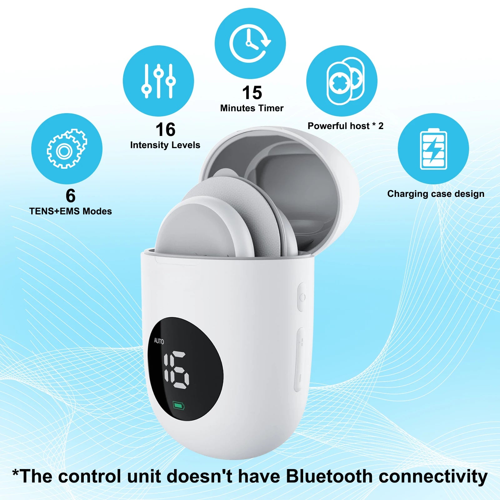 MASGRE Wireless TENS & EMS Unit - Portable Electric Muscle Stimulator for Pain Relief