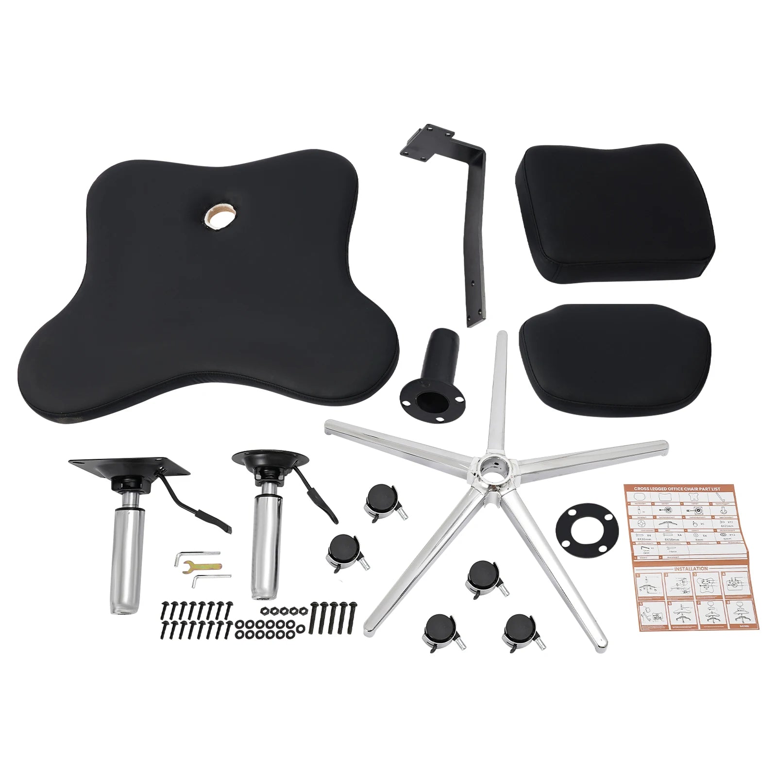 Cross-Legged Meditation Chair with Backrest - Improve Posture for Yoga & Office Use